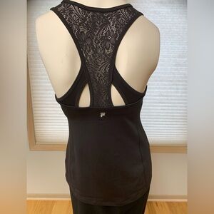 Fila Black Workout Exercise padded Top
Size S Like New